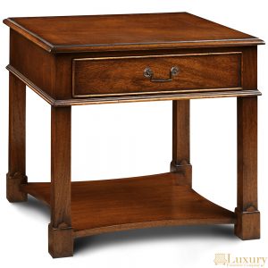 Traditional Solid Mahogany Tall End Table