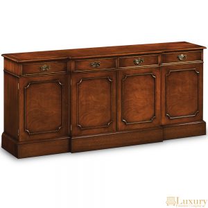 Solid Mahogany Breakfront 4 Door Sideboard