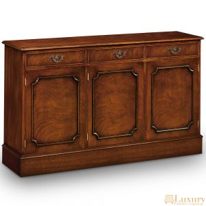 Vintage Mahogany 3 Door 3 Drawer Sideboard