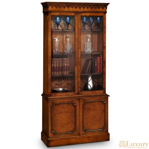 Mahogany 2 Door Tall Display Cabinet