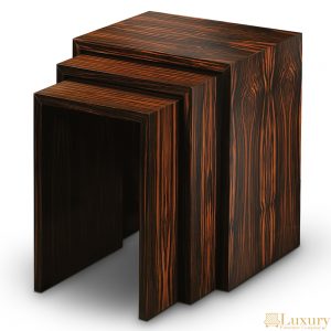 Ebony Deco Nest of Three Tables