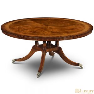 Round Antique Mahogany Dining Table