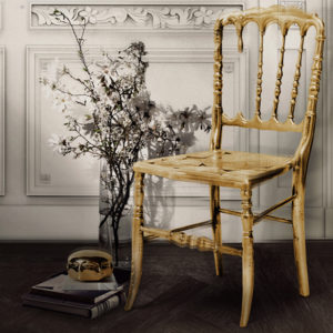 Ednor Designer Gold Plated Chair