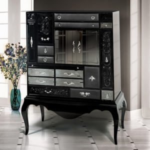 Mohegan Glass Bar Cabinet