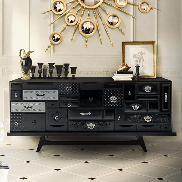 Mohegan Black Designer Sideboard