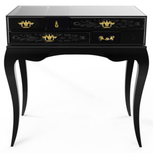 Yancy Luxury Black Nightstand