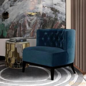 Bani Luxury Velvet Fabric Armchair
