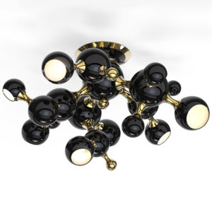 Aria Black and Gold Ceiling Lamp