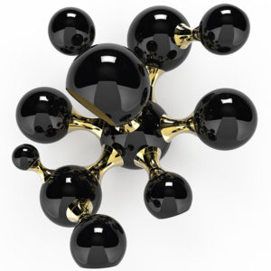 Aria Black and Gold Wall Lamp