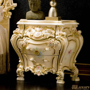 Olena Deep Carved French Nightstand