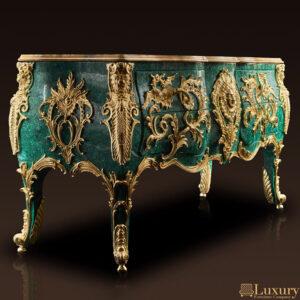 Royal Luxury Gold Malachite Chest