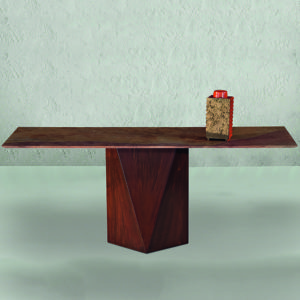 Filip Rustique Wood Stone Hall Table