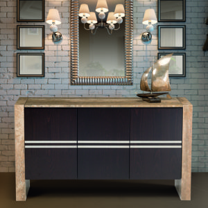 Malachi Walnut Marble 3 Door Sideboard