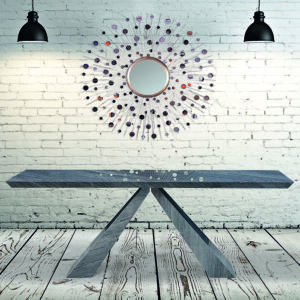 Bailey Grey Marble Console Table