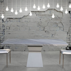 Chilton Imperial Grey Marble Rectangular Dining Table