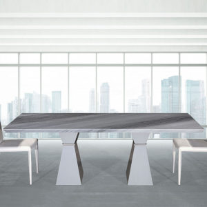 Chilton Grey Marble Extra Large Dining Table