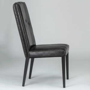Sandor Dark Brown Leather Dining Chair