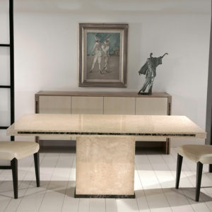 Perrie Light Marble Large Dining Table