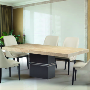 Lana Tivoli Light Marble Dining Table
