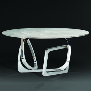 Tegan Amani Light Marble Round Dining Table