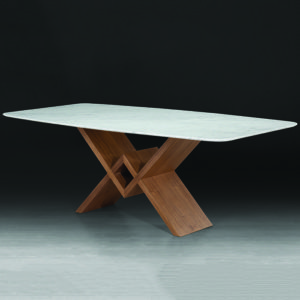 Vinay Cortina White Marble Dining Table