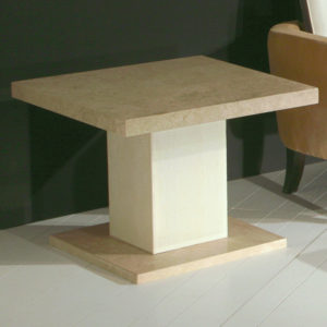 Verity Light Marble Lamp Table
