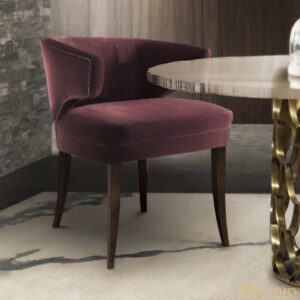 Ikoma Velvet Fabric Luxury Dining Chair