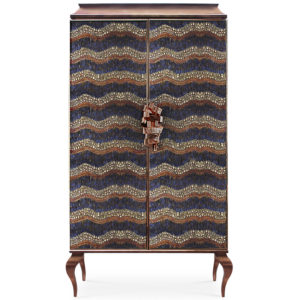 Danika Mixed Peacock Feather Luxury Cabinet