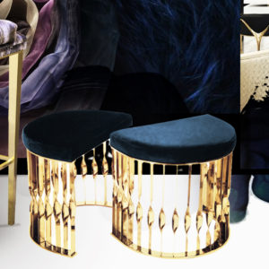 Madisyn Luxury Gold Stool