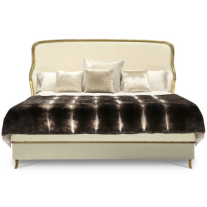 Francesca Cream and Gold Designer Bed