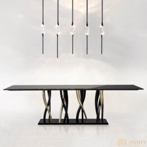 Inaya Black Marble Luxury Dining Table