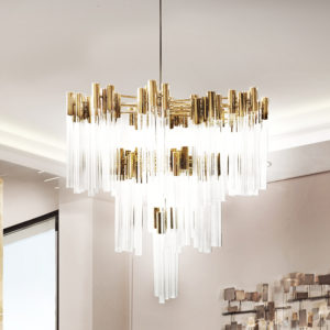 Bartek Gold Glass Chandelier