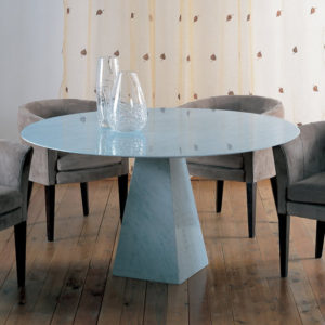 Peony White Marble Round Dining Table