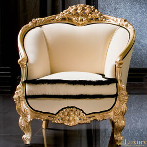 Andreas Luxury Gold Traditional Armchair