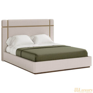 Gianni Fabric and Leather Bed