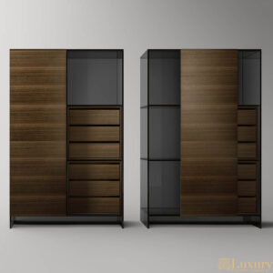 Shiba Sliding Door Glass Cabinet