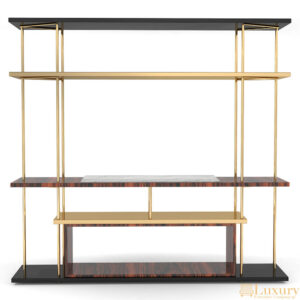 Tivoli Gold Marble Bookcase