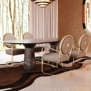 Tilly Oval Marble Dining Table