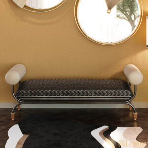 Zahra Designer Leather Bench