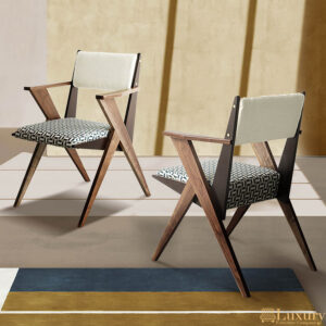 Farrah Designer Walnut Chair