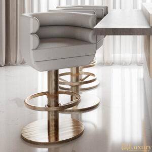Leana Leather Bar Chair