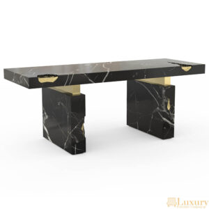 Elodie Marble and Gold Desk
