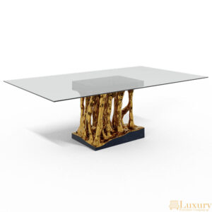 Vertu Rectangular Glass Dining Table