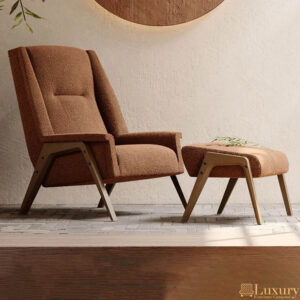 Garin Designer Armchairs with Stool
