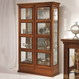 Quinn Walnut Glass Display Unit