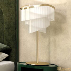Conan Glass & Gold Table Lamp