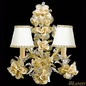 Miriam Gold Floral Wall Light