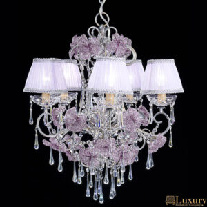 Irene Purple Crystal Chandelier