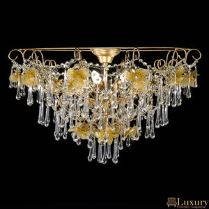 Viola Designer Gold Ceiling Lamp