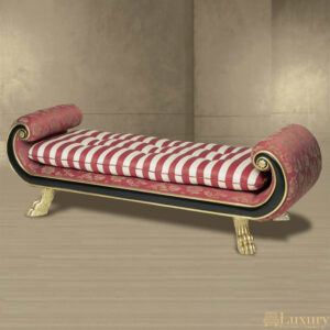 Niccolo Red and Gold Ottoman